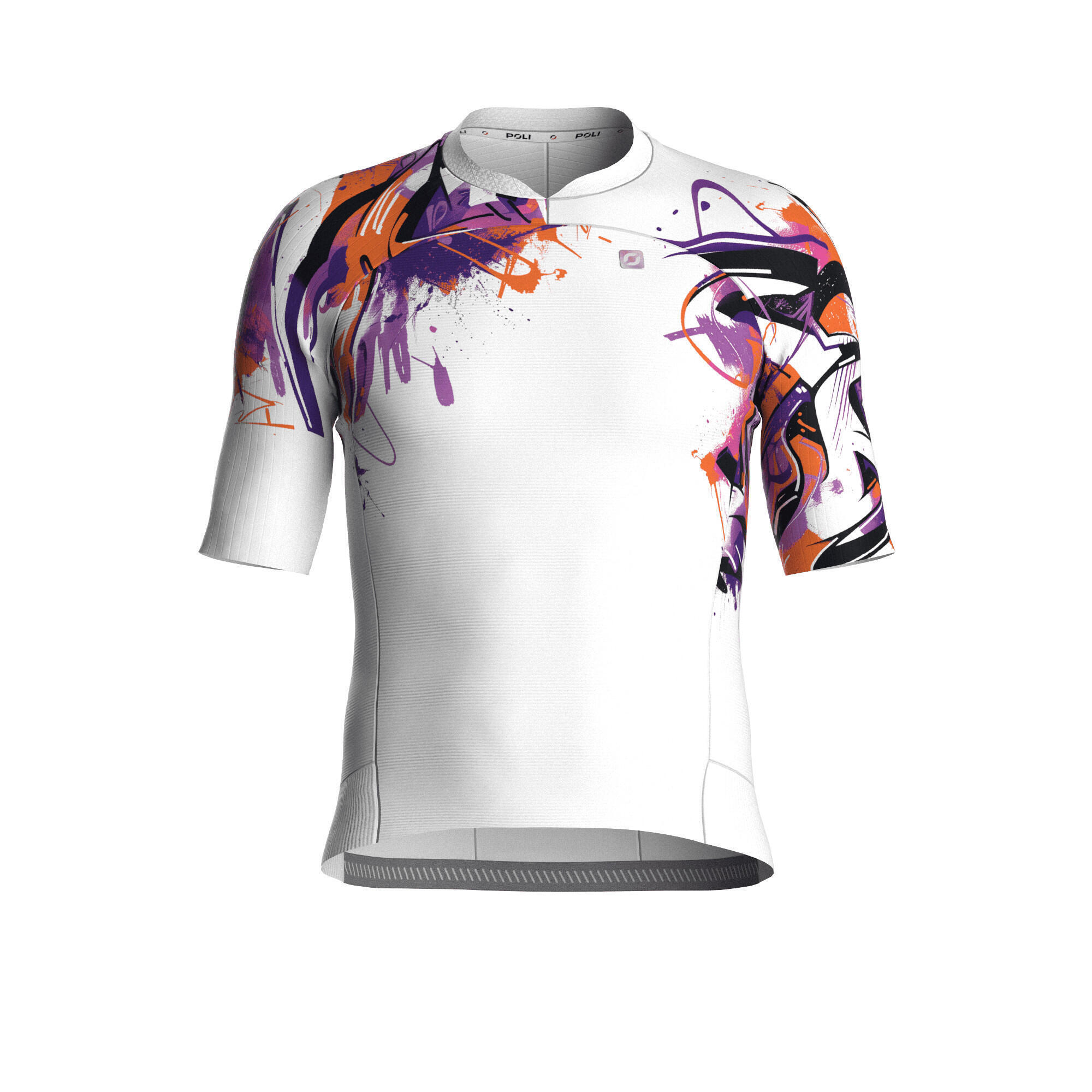 Poli - Maillot Cyclisme Premium Sans Zip Unisexe - Fresk - Maillot Manches Courtes - Blanc - 40 M - Decathlon