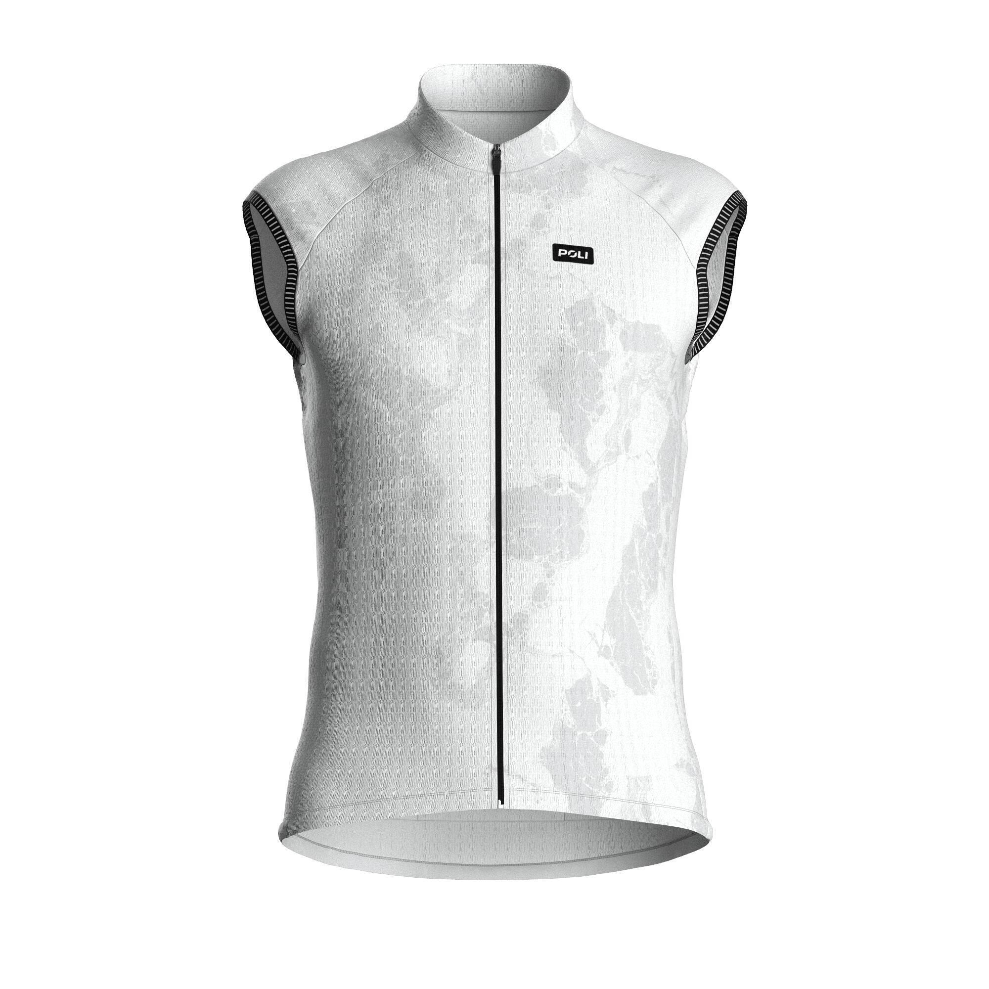 Poli - Maillot Cyclisme Sans Manches Unisexe - Carrare - Maillot Manches Courtes - Blanc - 42 M/l - Decathlon