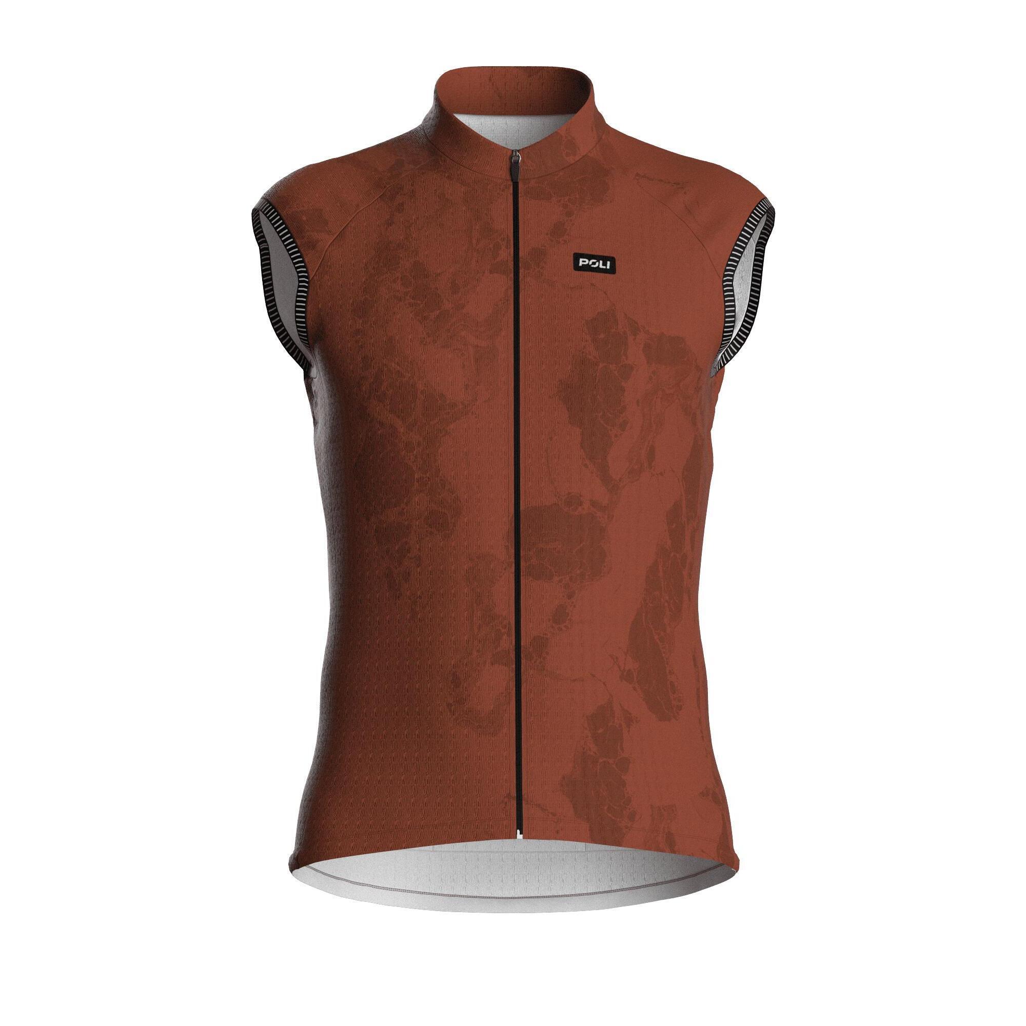 Poli - Maillot Cyclisme Sans Manches Unisexe - Carrare - Maillot Manches Courtes - Marron - 56 3xl - Decathlon