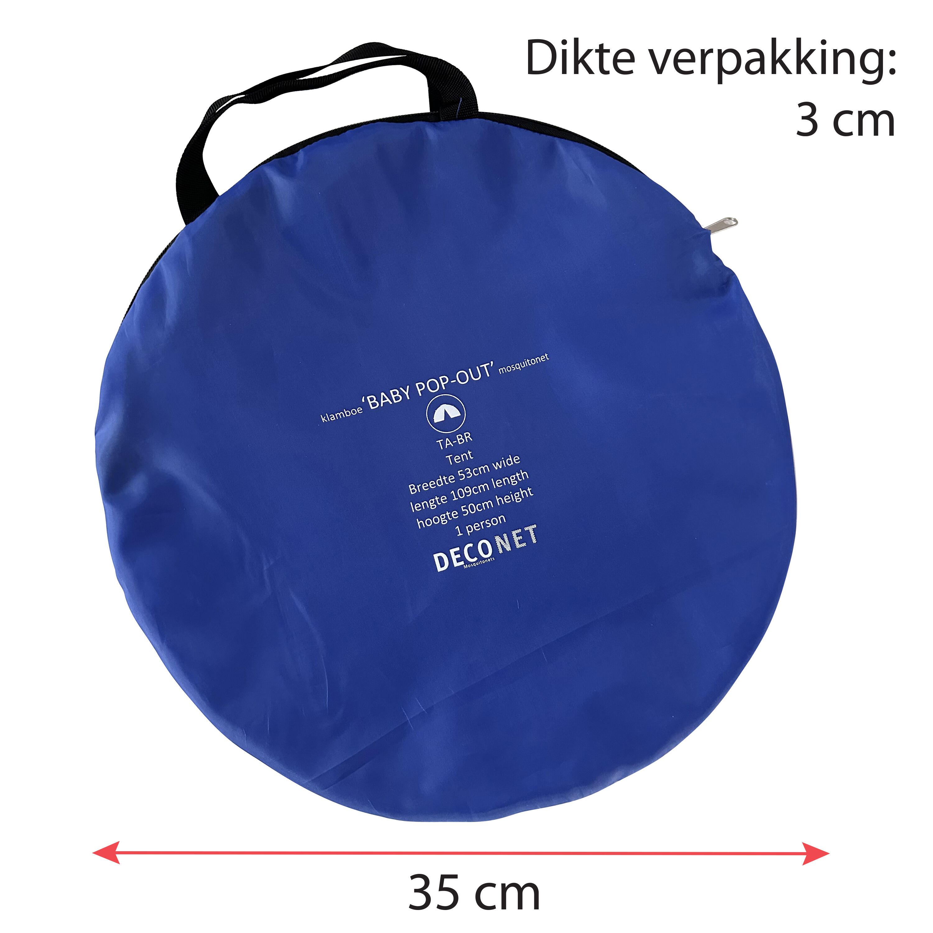 Travelnet moskitiera dla dziecka podróżna Pop-Out PURE - D100x S50x W53cm 6/6