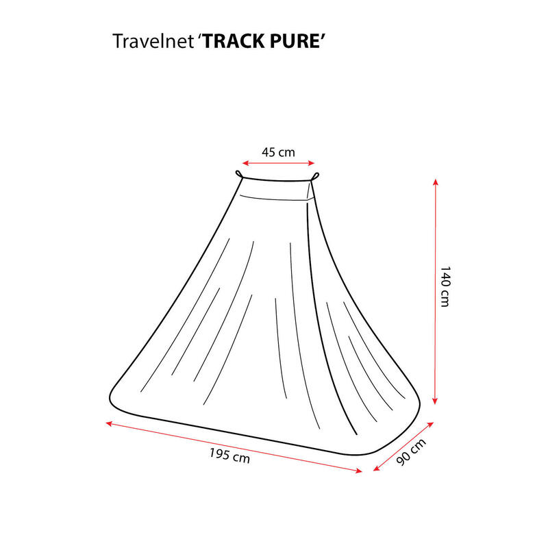 Travelnet moustiquaire de voyage TRACK PURE L195x L90x H140cm 1 pers