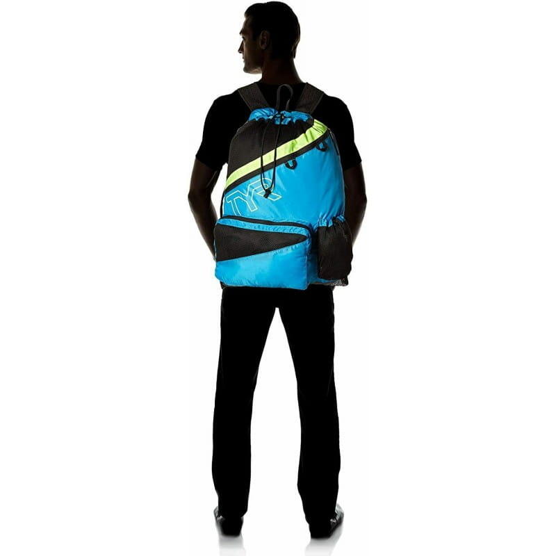 Mochila de malha TYR Team Elite 40L - Azul/Amarelo 6/6