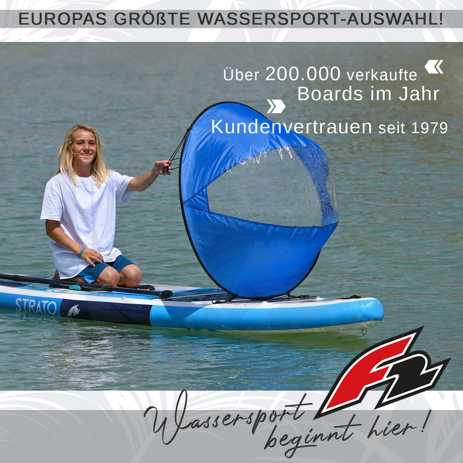 F2 Marken SUP Segel Round Sail Rot Einfach zu händeln 3/3