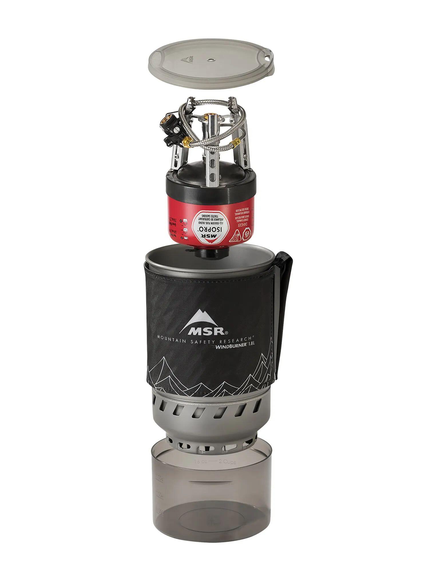Réchaud MSR WindBurner Duo pour 2 pers, 1,8 L pot/aluminium 0,85 L 6/6