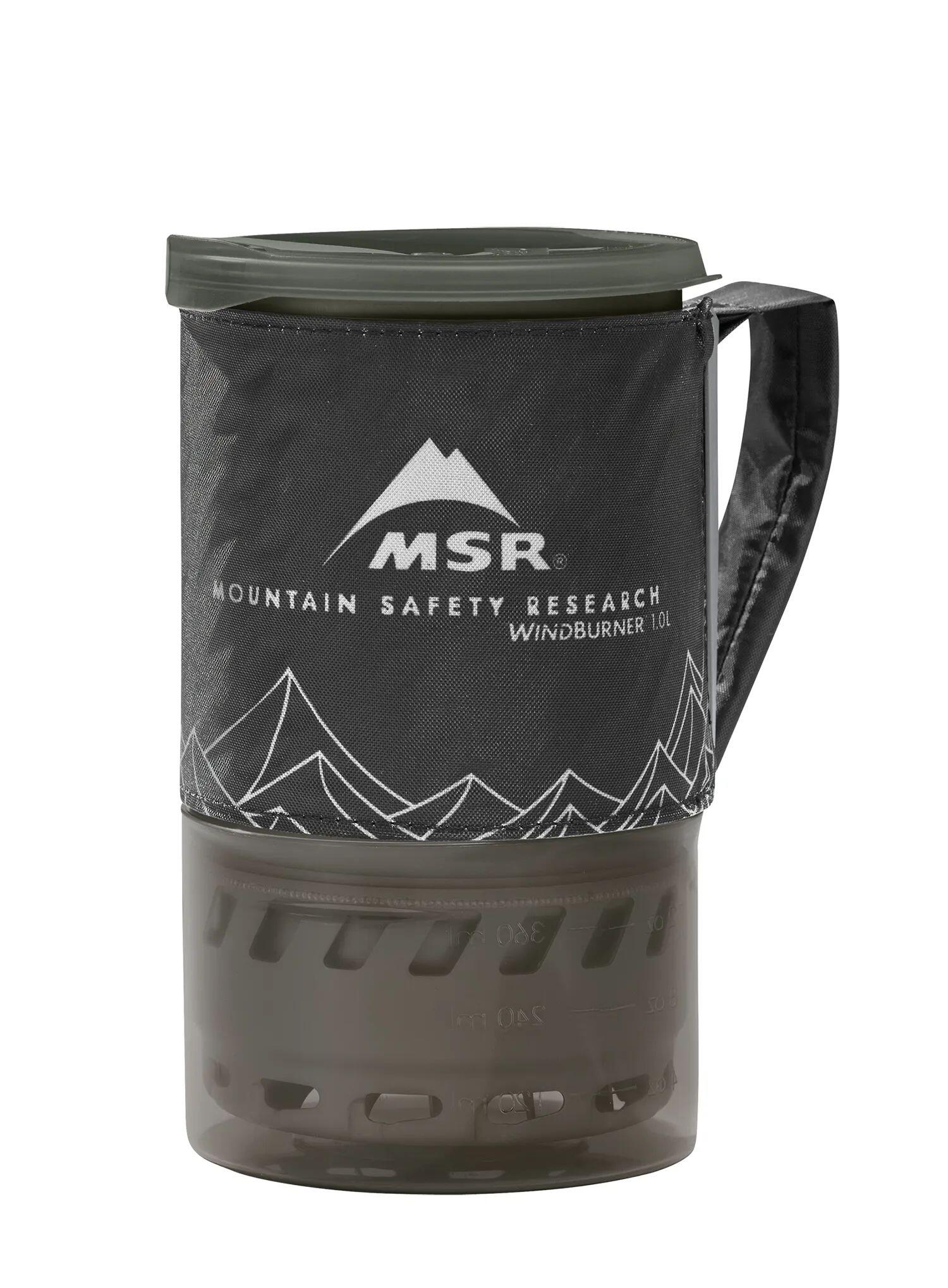 Réchaud MSR WindBurner Personal 1,0 L noir — compact, coupe‑vent, alu anodisé 3/6