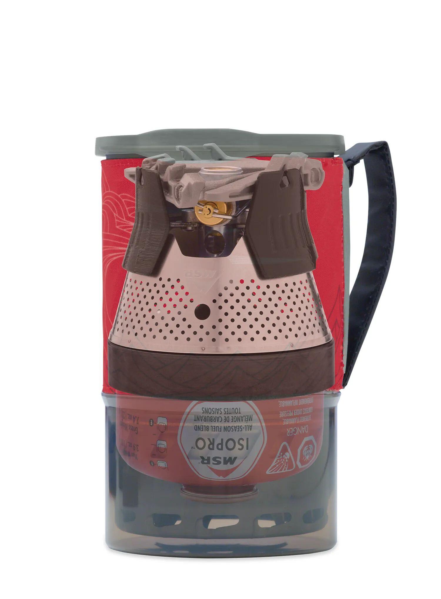 Réchaud MSR WindBurner 1,0 L rouge – système tout-en-un, pot verrouillable 4/7