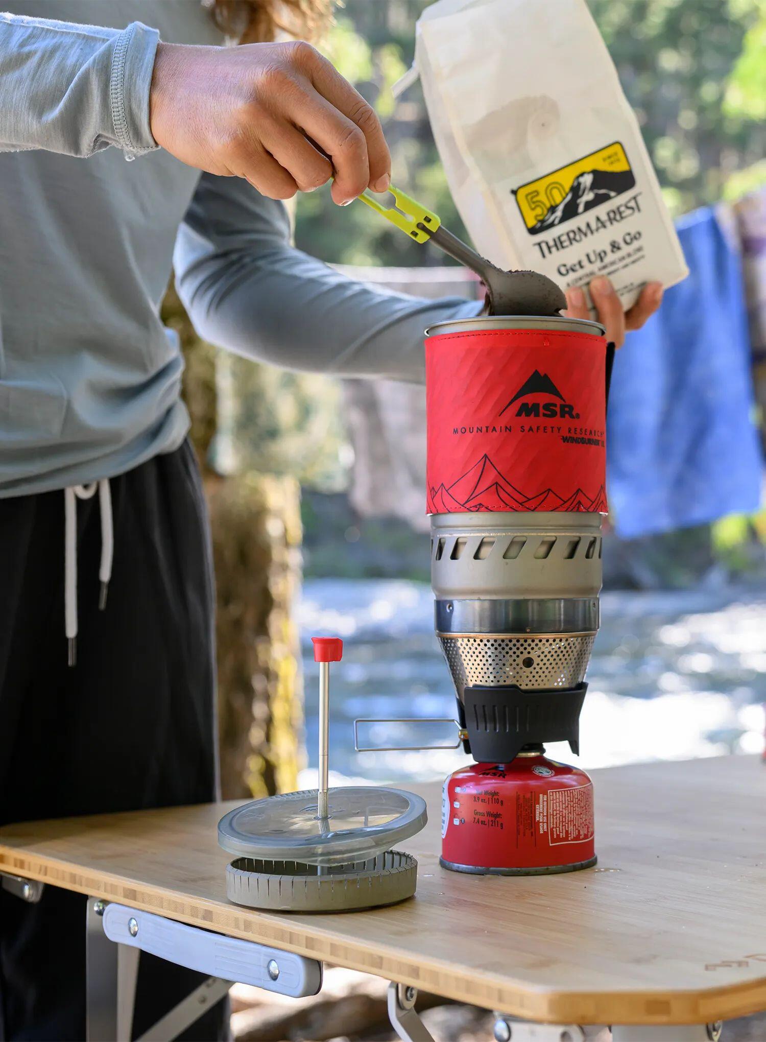 Réchaud MSR WindBurner 1,0 L rouge – système tout-en-un, pot verrouillable 3/7