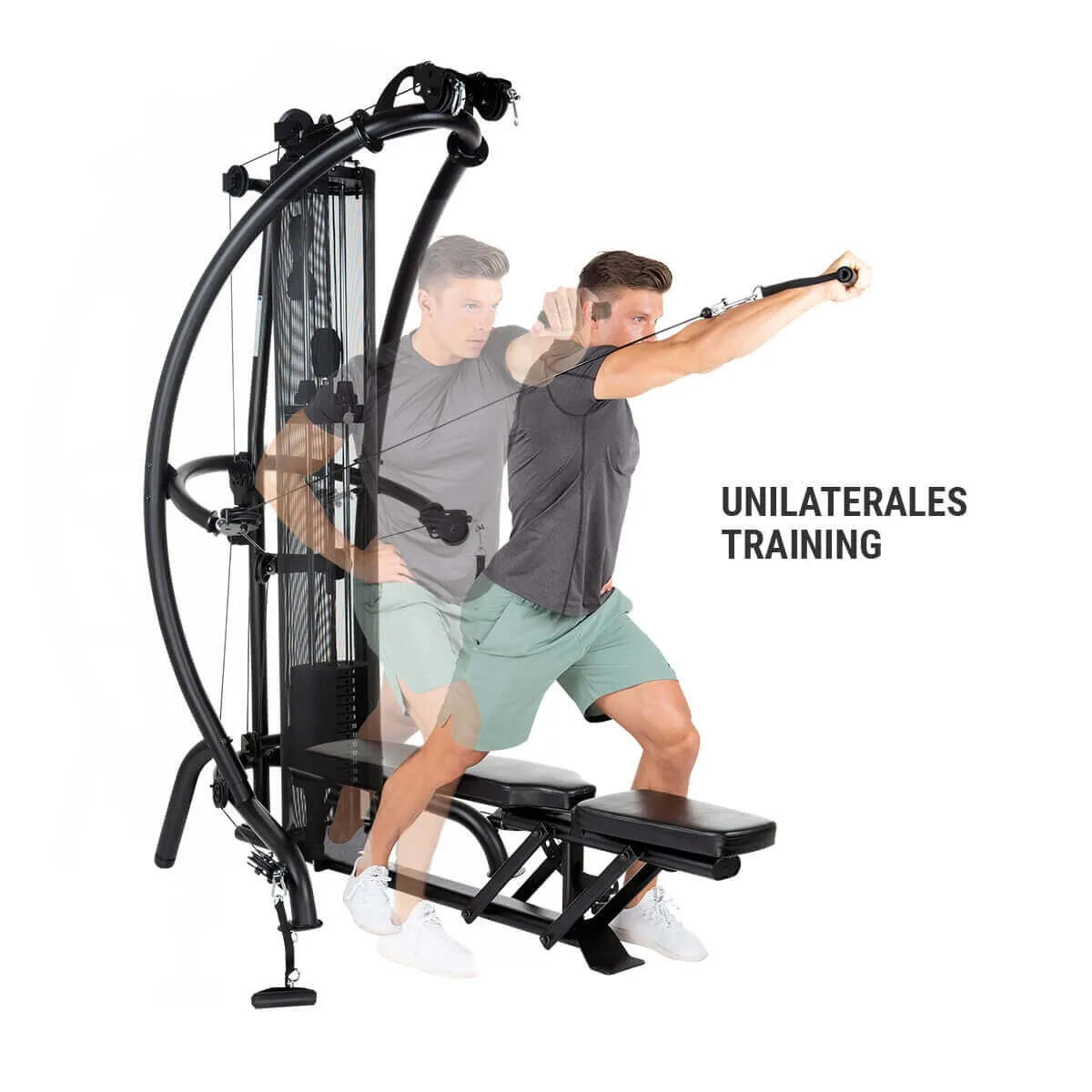 Krachtstation - Krachttraining - M1 - 75 kg - Zwart 7/7