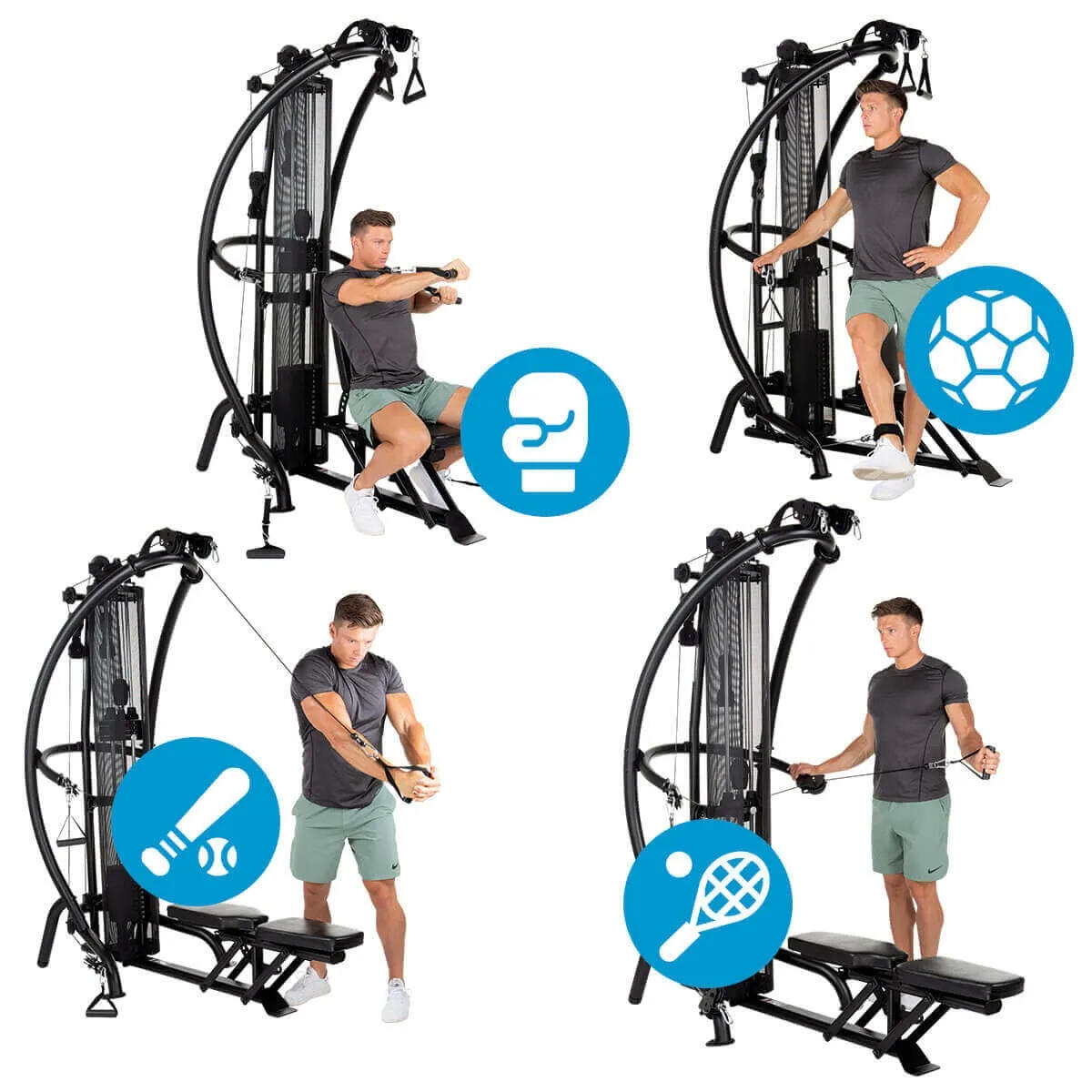 Krachtstation - Krachttraining - M1 - 75 kg - Zwart 5/7