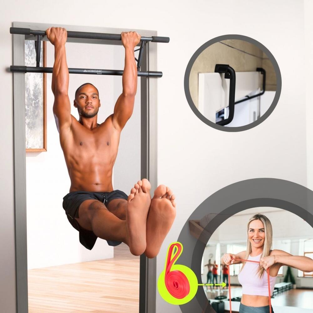 Pull-up Bar 101x 25x 3.5cm Verstelbaar Strijkijzer Installatie zonder 3/7