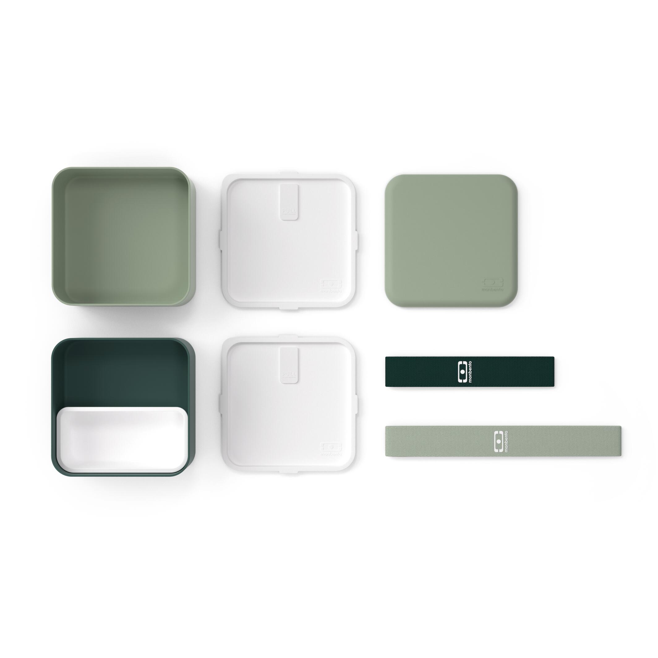 Boite repas 2x850ml - 1,7L| Adulte |Bureau, pique-nique|Made in France|Square 4/6