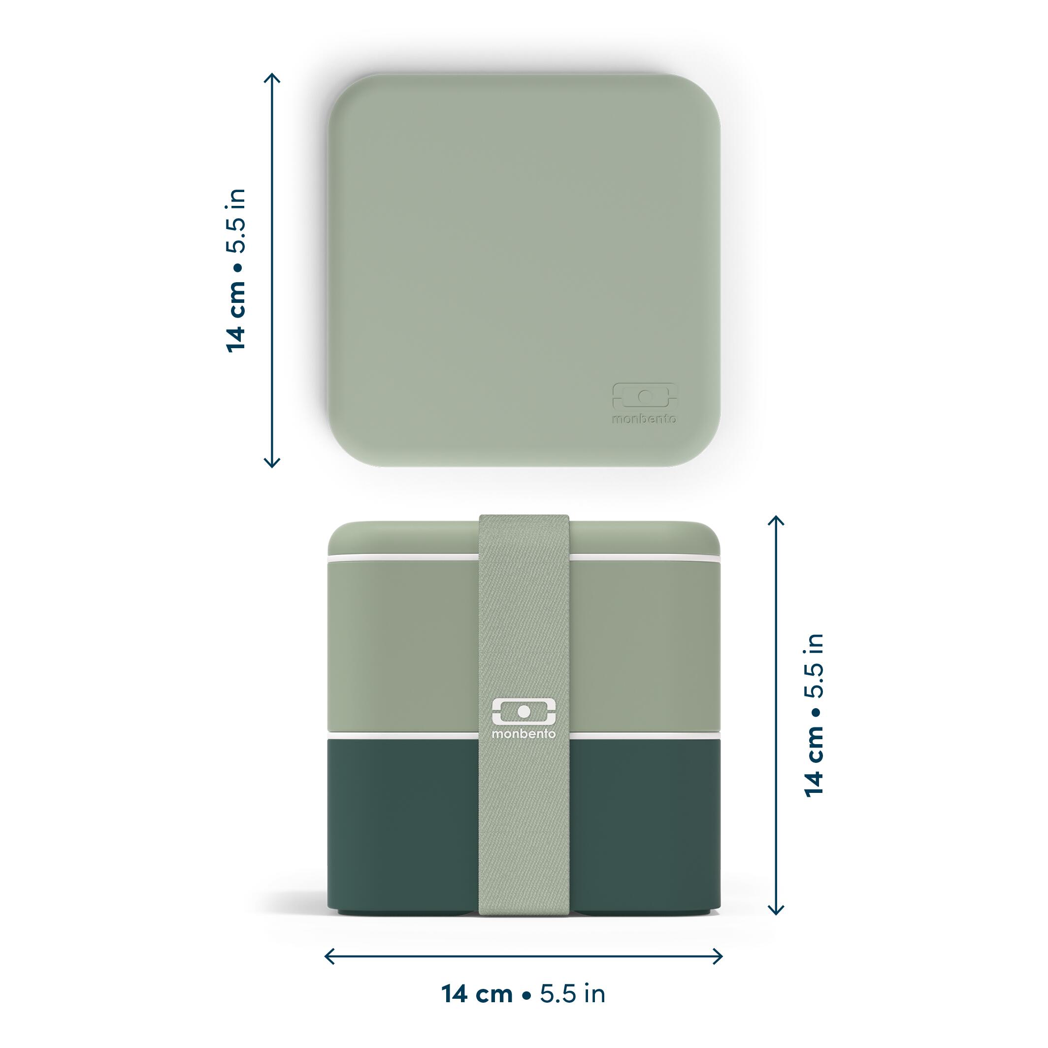 Boite repas 2x850ml - 1,7L| Adulte |Bureau, pique-nique|Made in France|Square 5/6