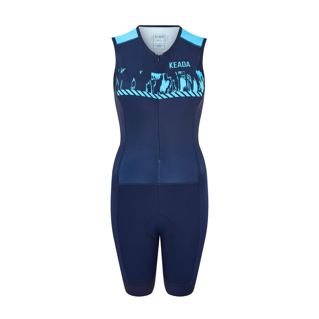 Keada Sports - Trisuit Sans Manches Femme - Signal Three - Trifonction - Blanc|bleu - 42 M/l - Decathlon