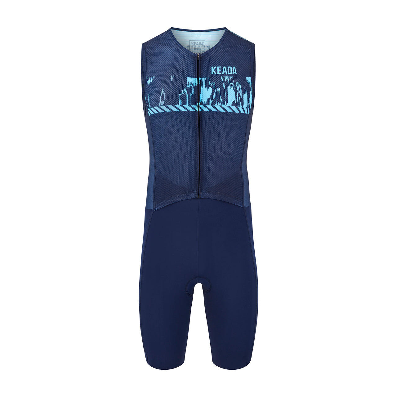 KEADA SPORTS Heren Mouwloze Trisuit - Signal Three