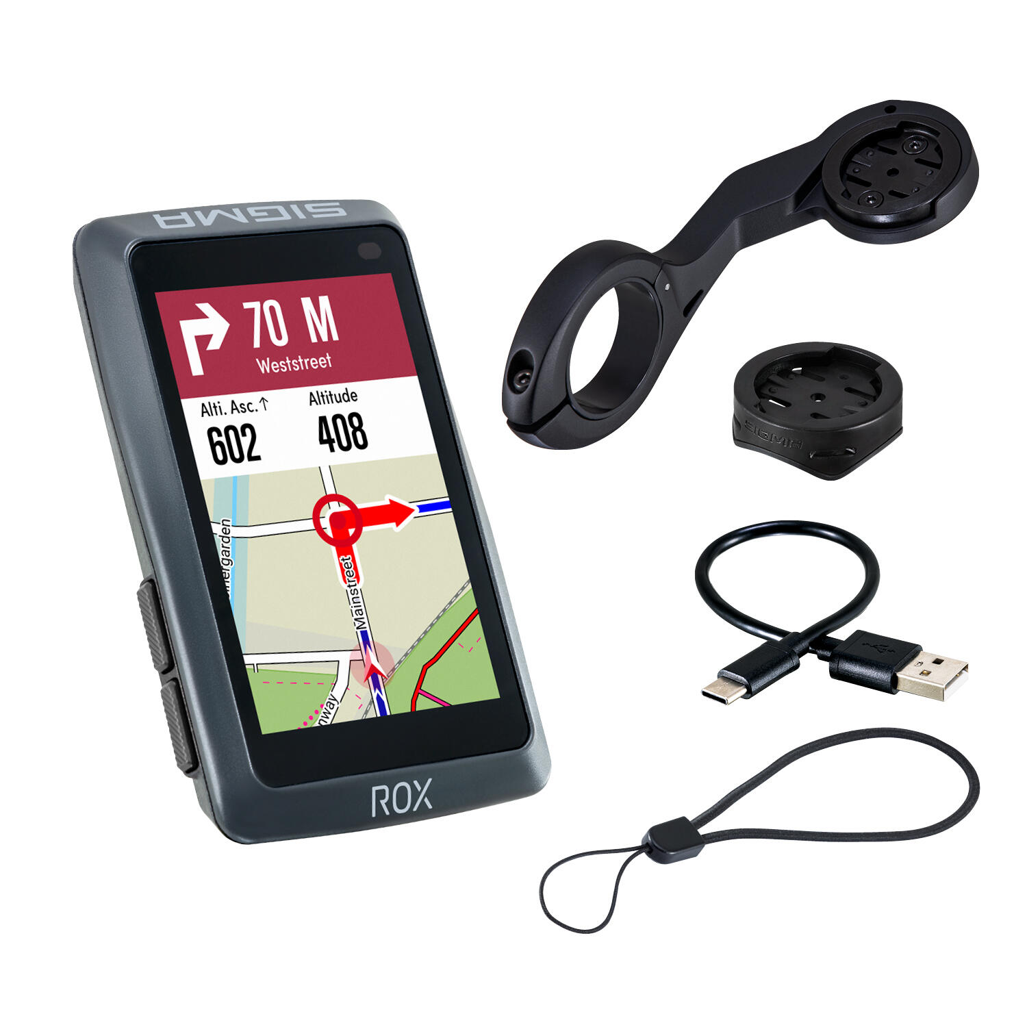GPS-FAHRRADCOMPUTER ROX 12.1 EVO SCHWARZ 7/8