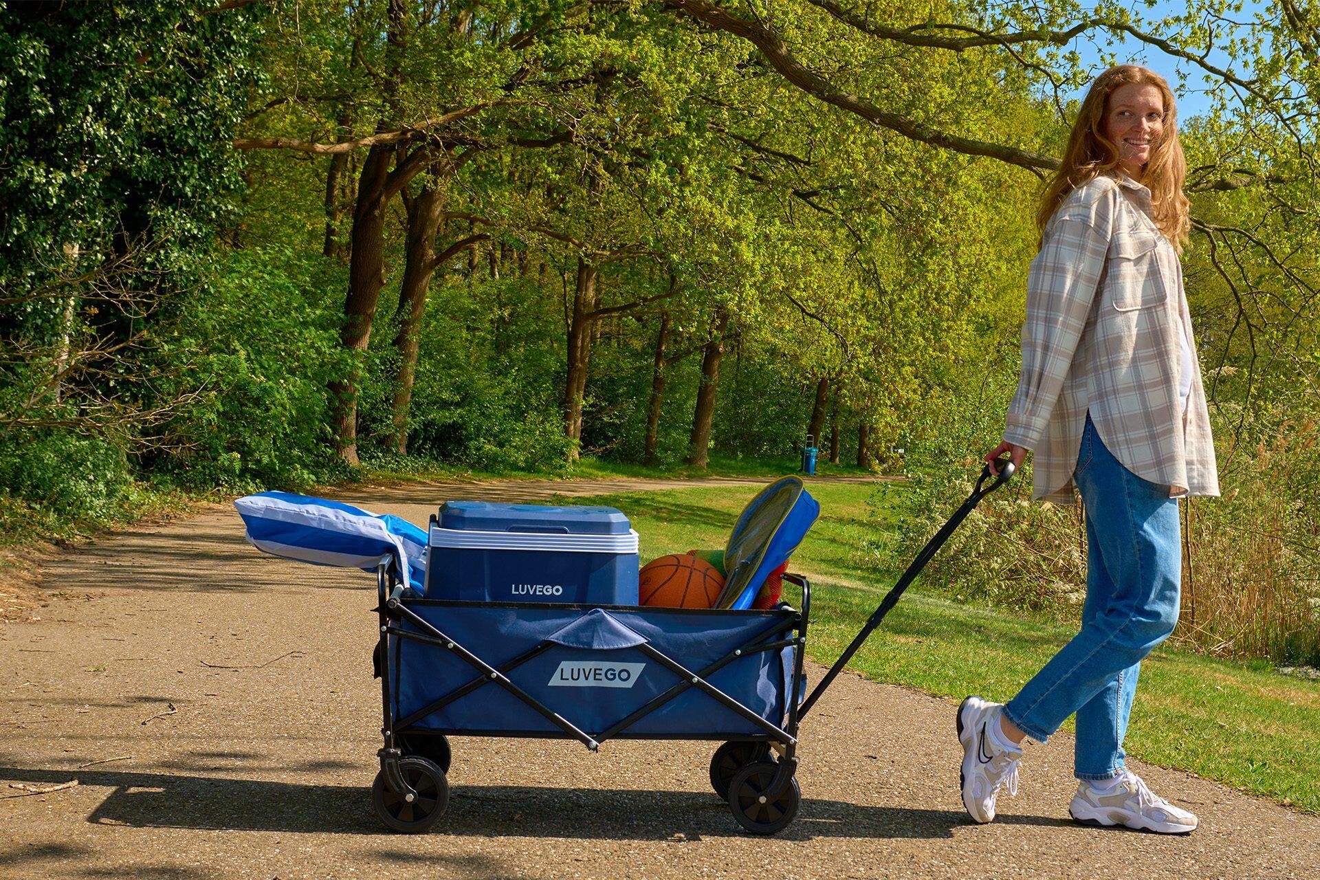 Chariot pliable de Camping Pour matériel de camping 100 kg Bleu foncé 3/7