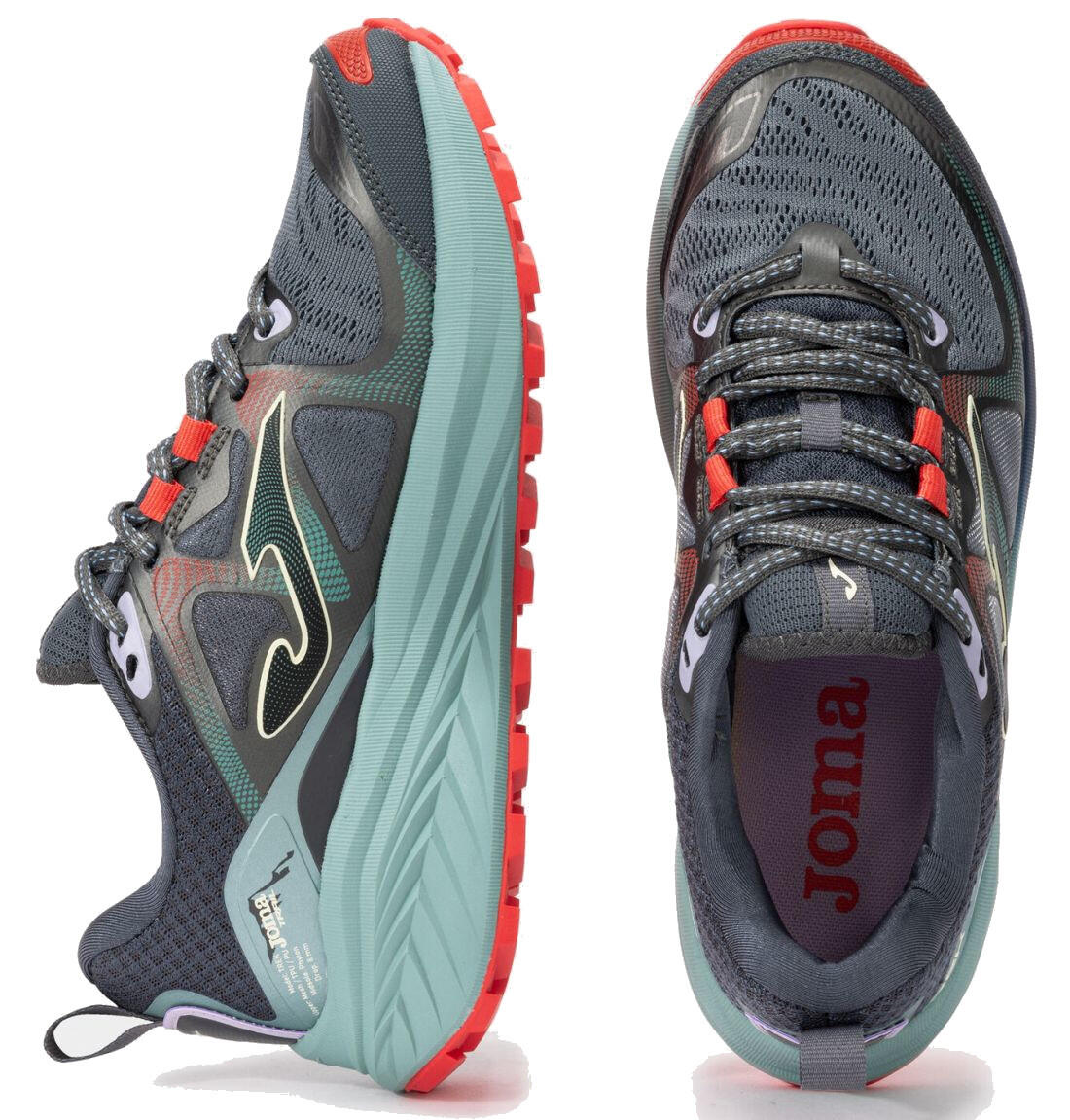 CALÇADO DE TRAIL RUNNING MULHER JOMA TREK LADY 2421. Cinzento 4/6