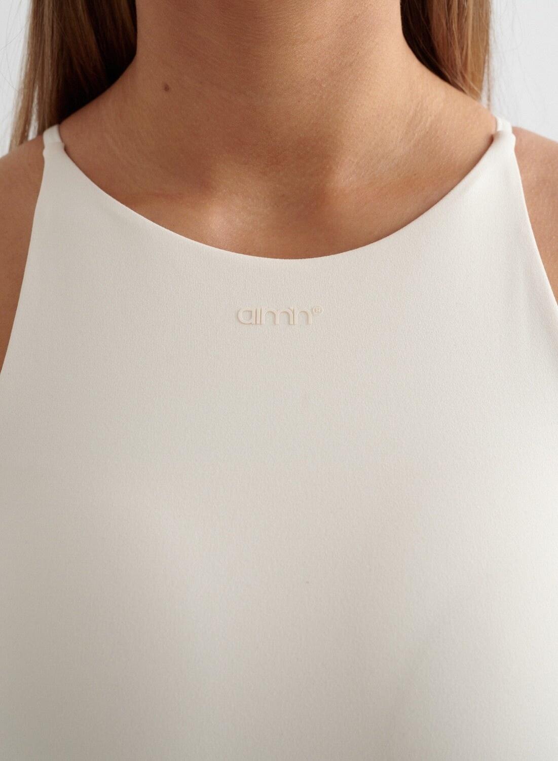 Dames Sportbeha met Halterhals Bralette Amandel Wit 5/5