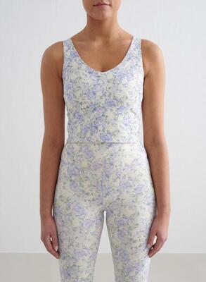 Dames yoga sportbeha met v-hals bralette bloemenmotief multicolor