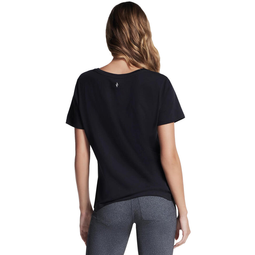 T-shirt sportowy z krótkim rękawem damski Pima V-Neck Tee