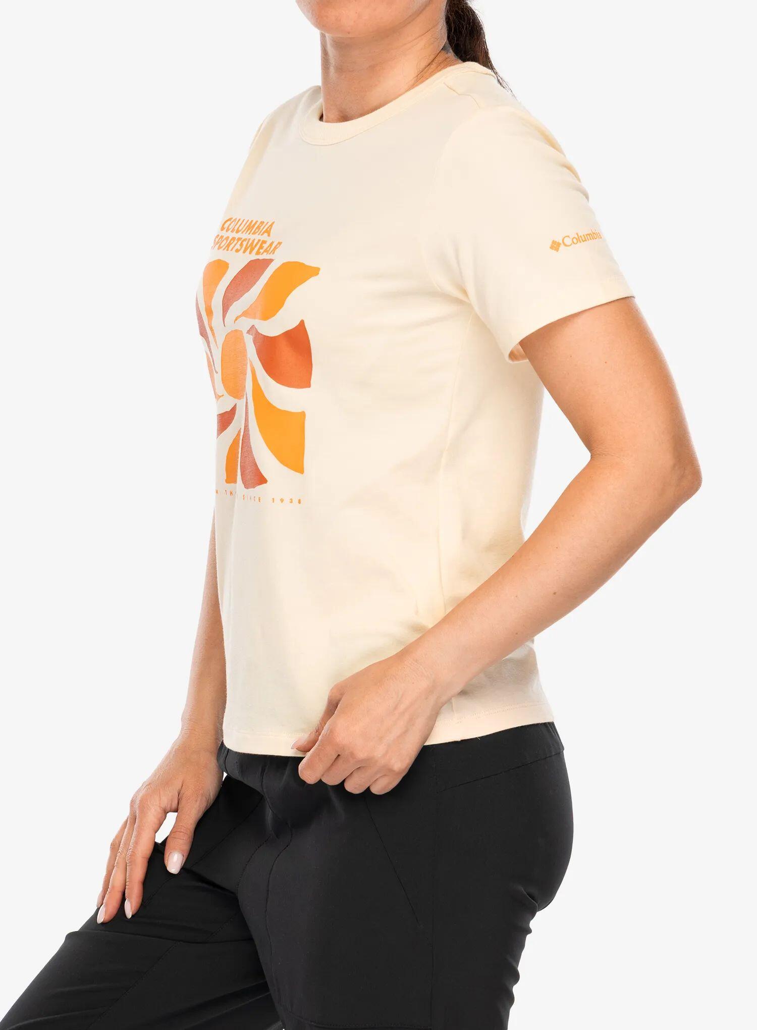 Koszulka z nadrukiem damska Columbia Sun Trek Graphic S/S III 5/6