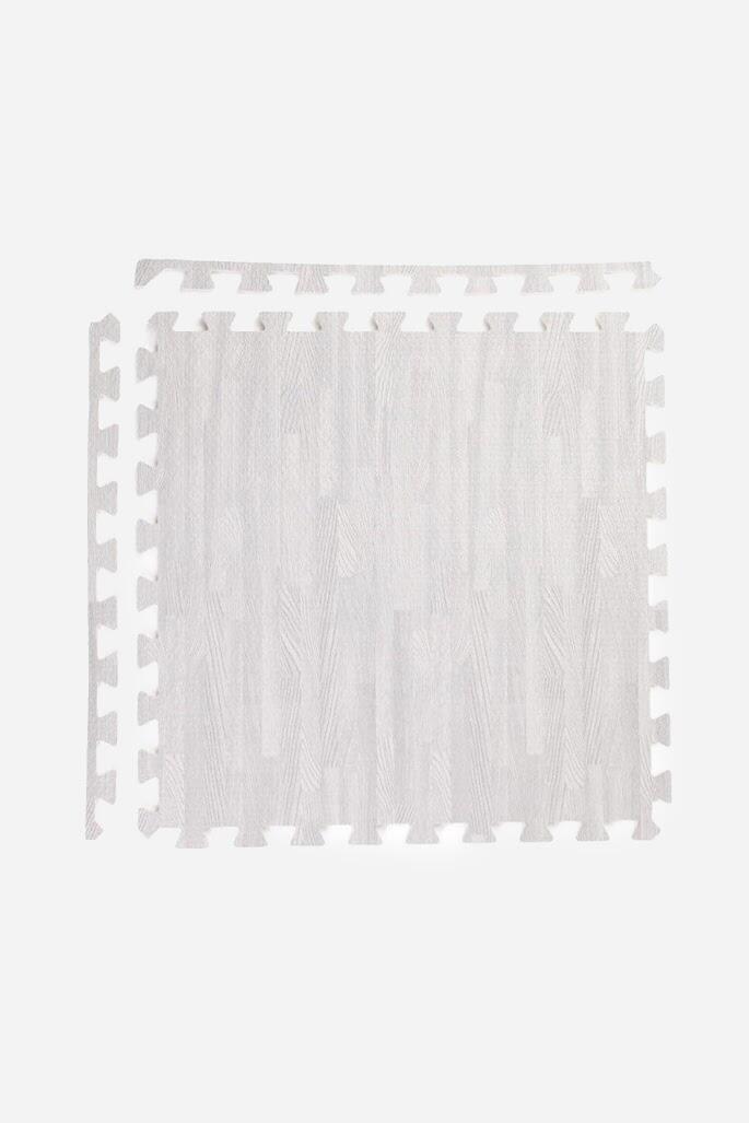 4 x Foam Exercise Mats 60cm x 60cm - Grey Wood 4/4
