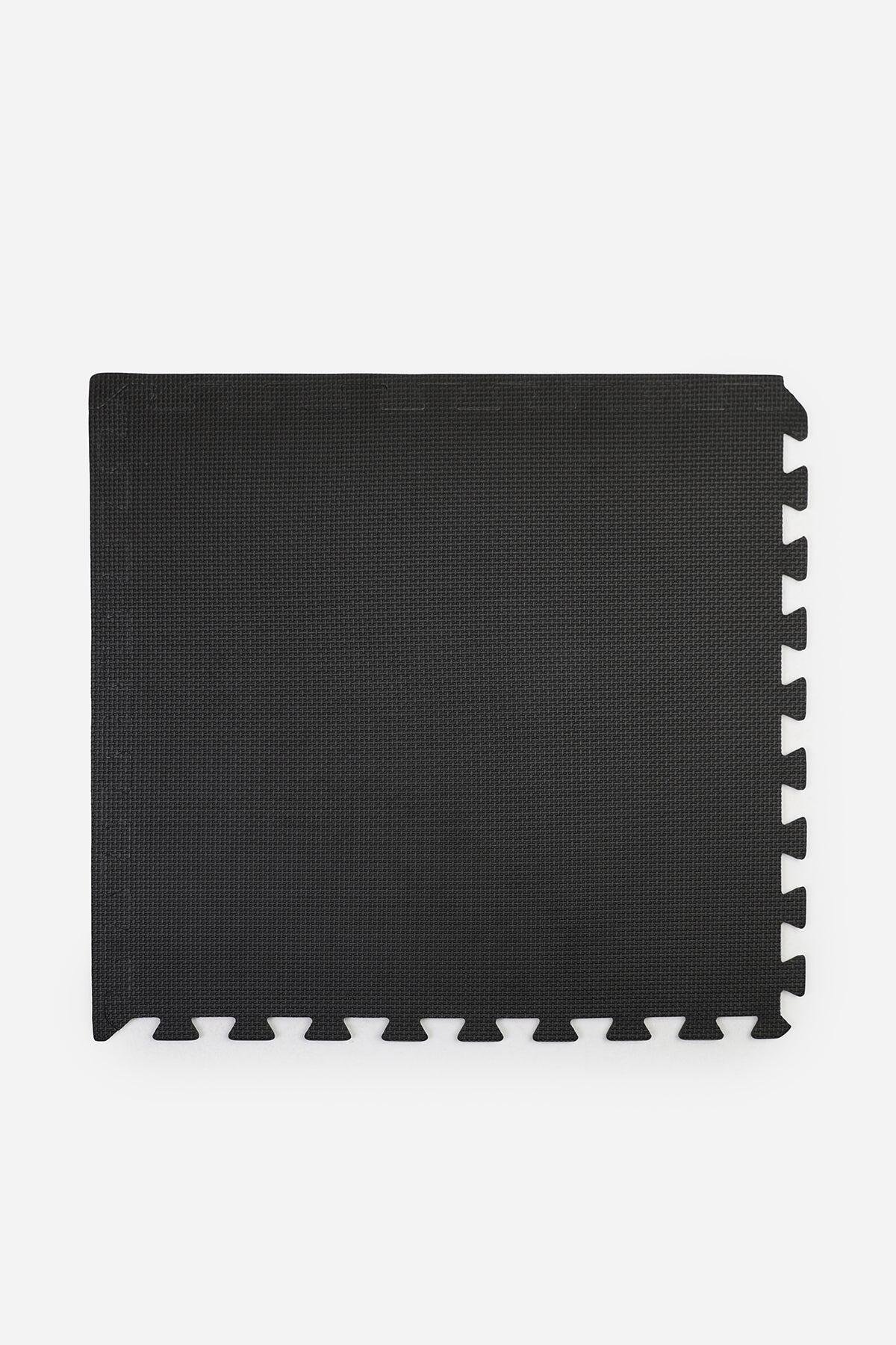 8 x Foam Exercise Mats 60cm x 60cm - Black 1/6