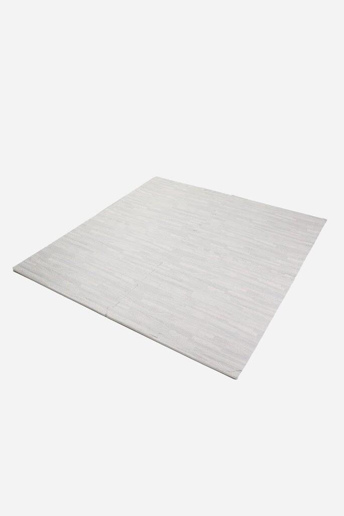 4 x Foam Exercise Mats 60cm x 60cm - Grey Wood 1/4