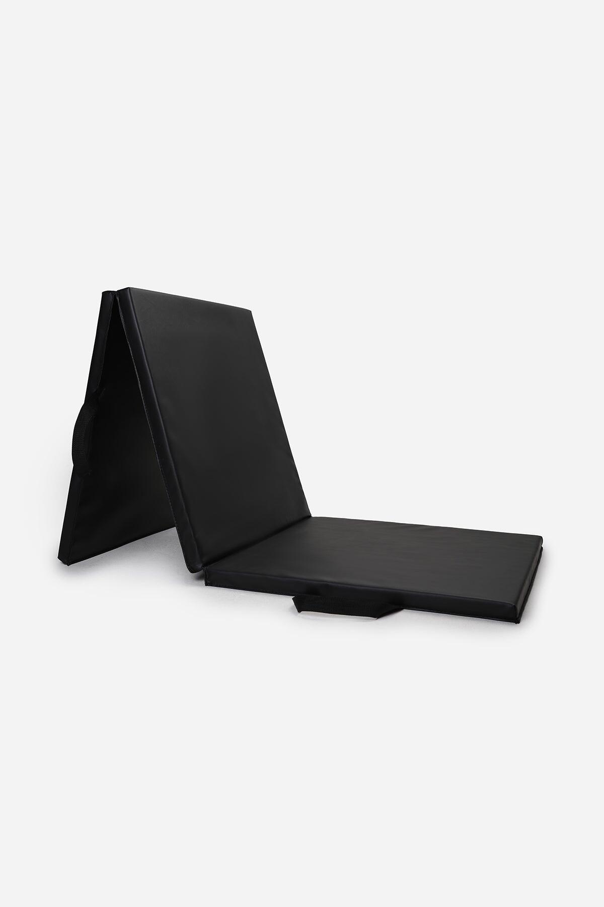 NORTHERN Yoga Mat Tri-Folding Fitness Pilates Non Slip 3 Panel Mat - Black