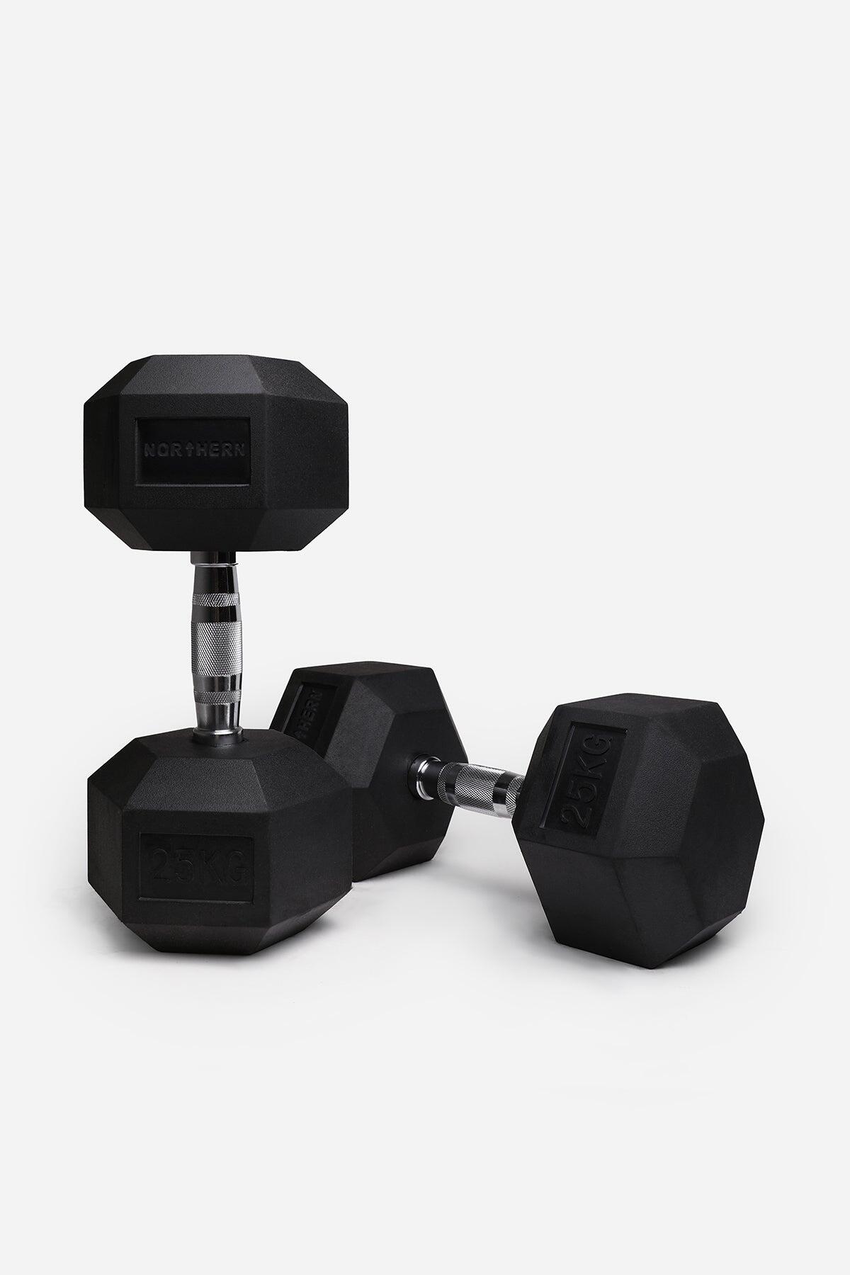 Hex Dumbbells - 2 x 25KG 1/4