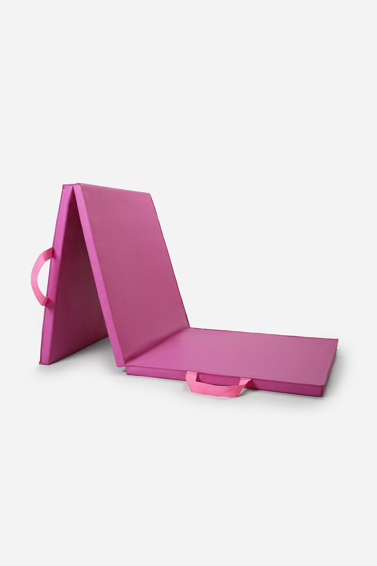 NORTHERN Yoga Mat Tri-Folding Fitness Pilates Non Slip 3 Panel Mat - Pink
