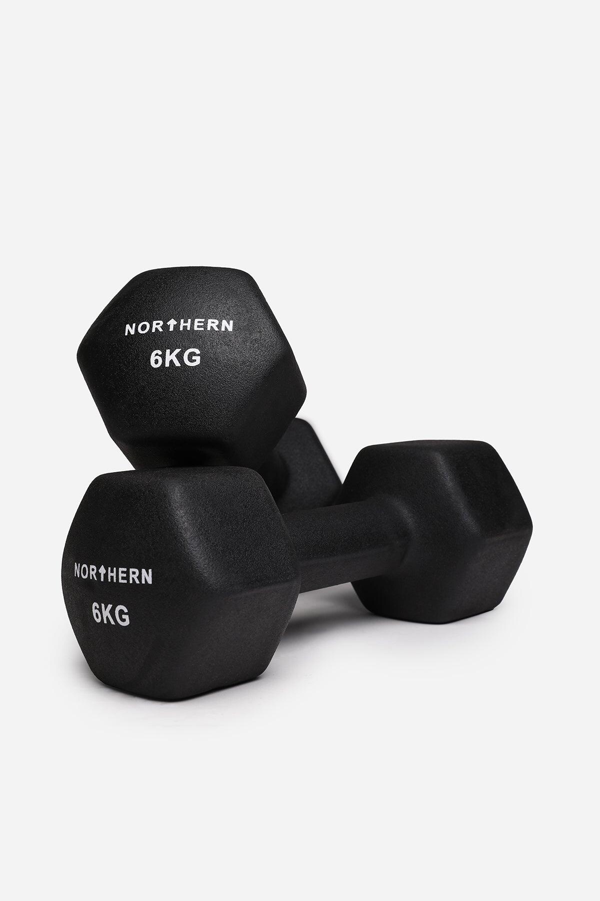 NORTHERN Neoprene Hex Dumbbells - 2 x 6KG