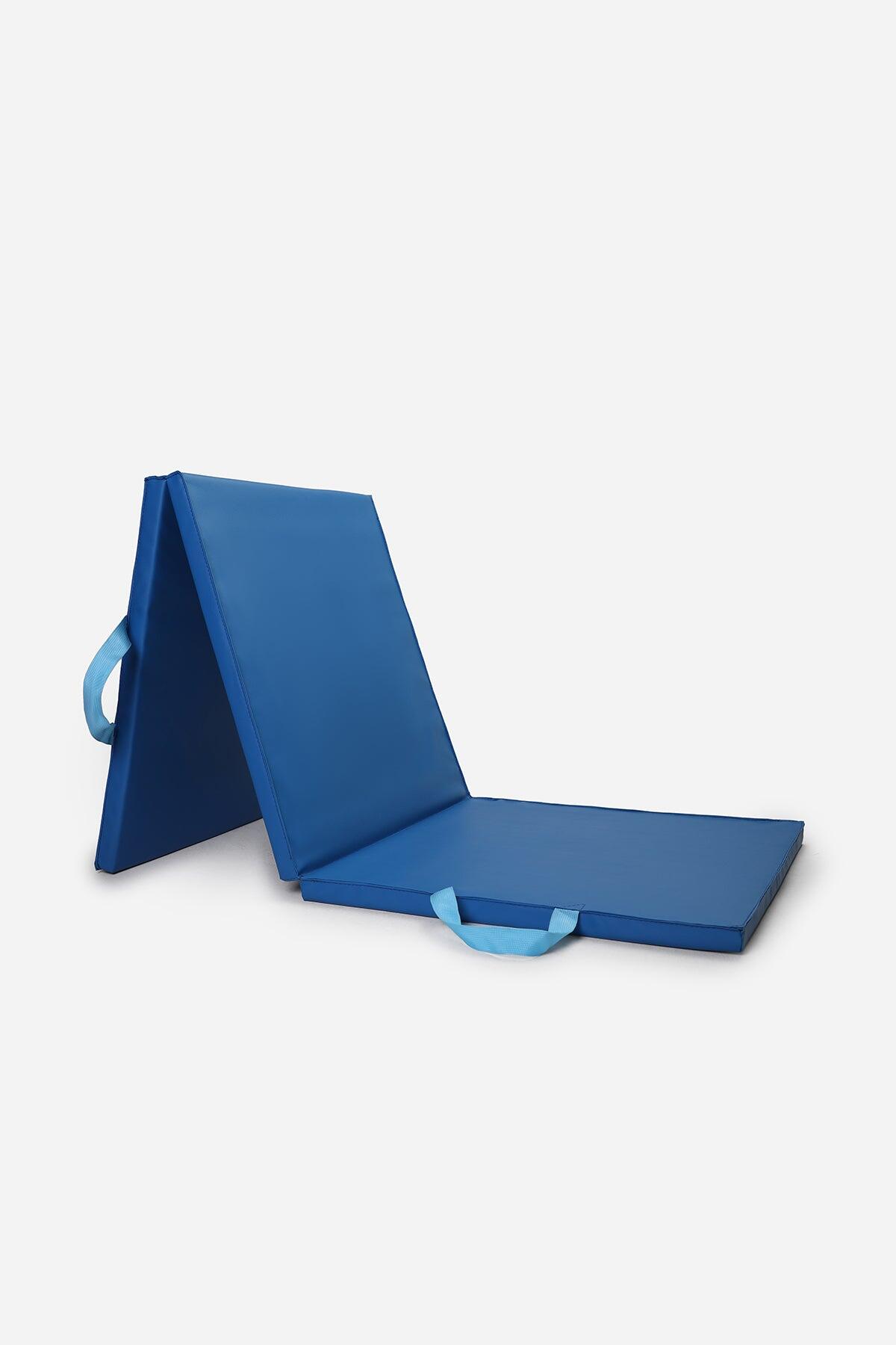 NORTHERN Yoga Mat Tri-Folding Fitness Pilates Non Slip 3 Panel Mat - Blue