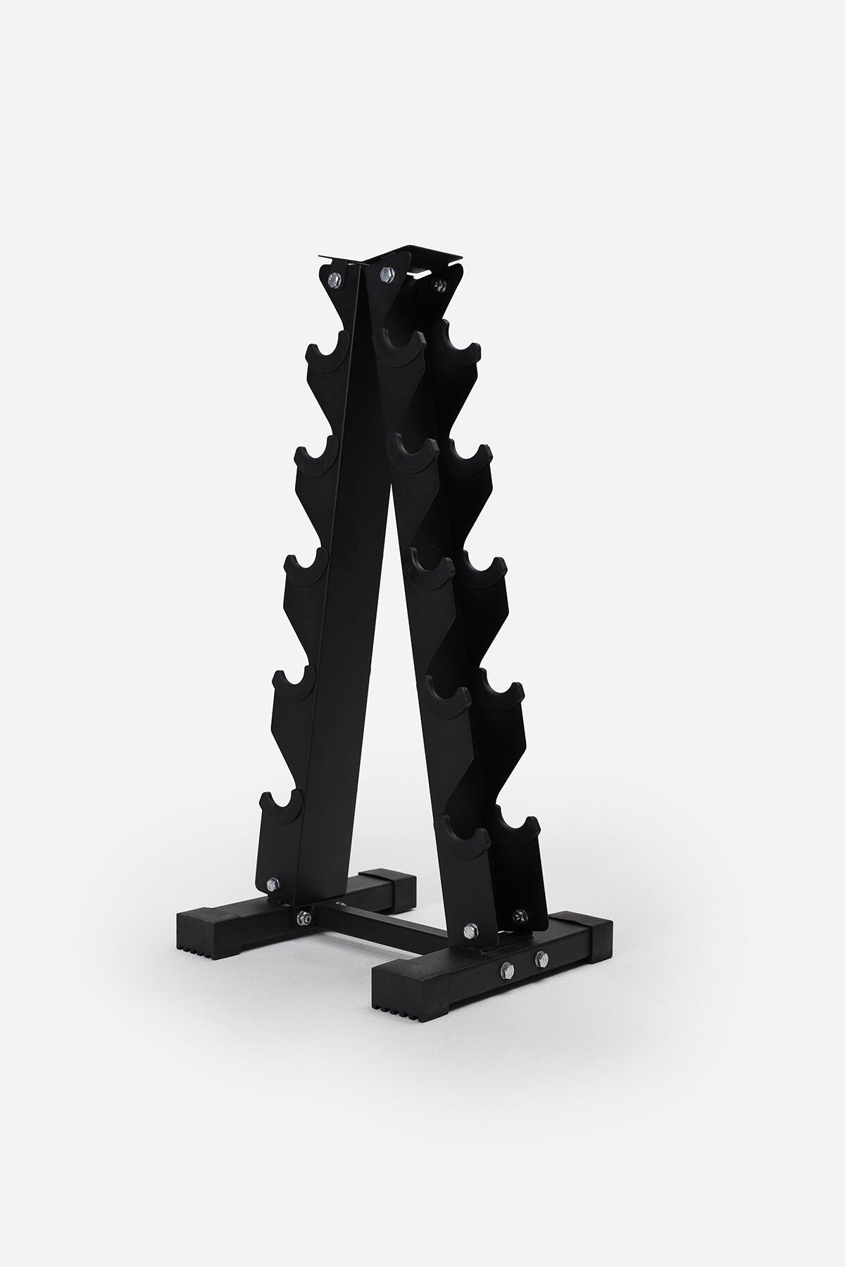 NORTHERN Dumbbell A-Frame Storage Holder Rack 5 Tier - Black