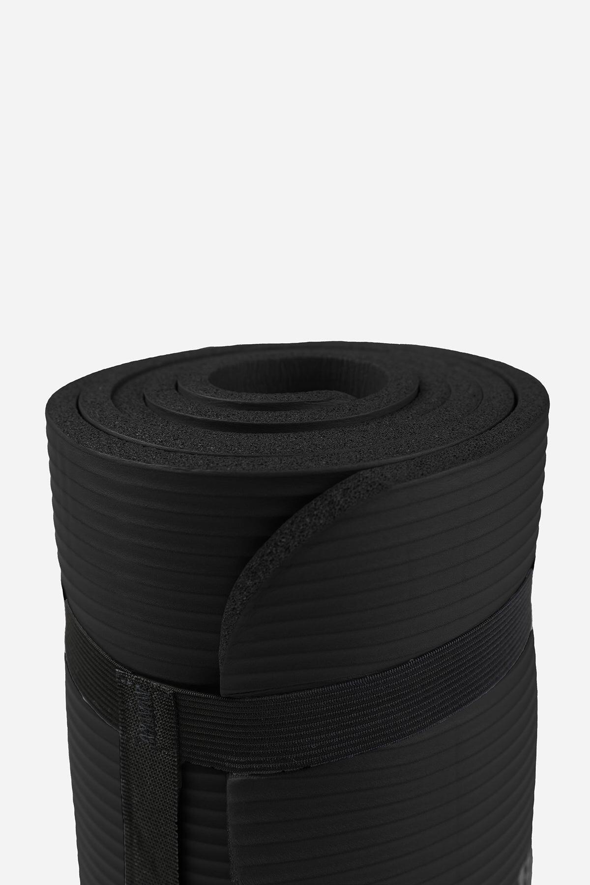 Yoga Mat Soft Foam Fitness Pilates Workout Mat Non Slip - Black 3/7