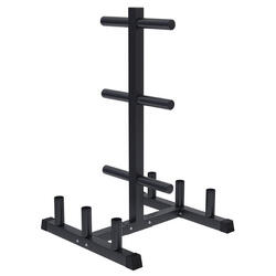RACK OLYMPIQUE NOIR POUR POIDS ET BARRES | DIAMETRE 50/51 MM | MUSCULATION