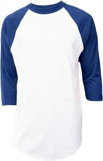 Maillot de corps de baseball classique à manches 3/4 - Enfant (Bleu foncé)