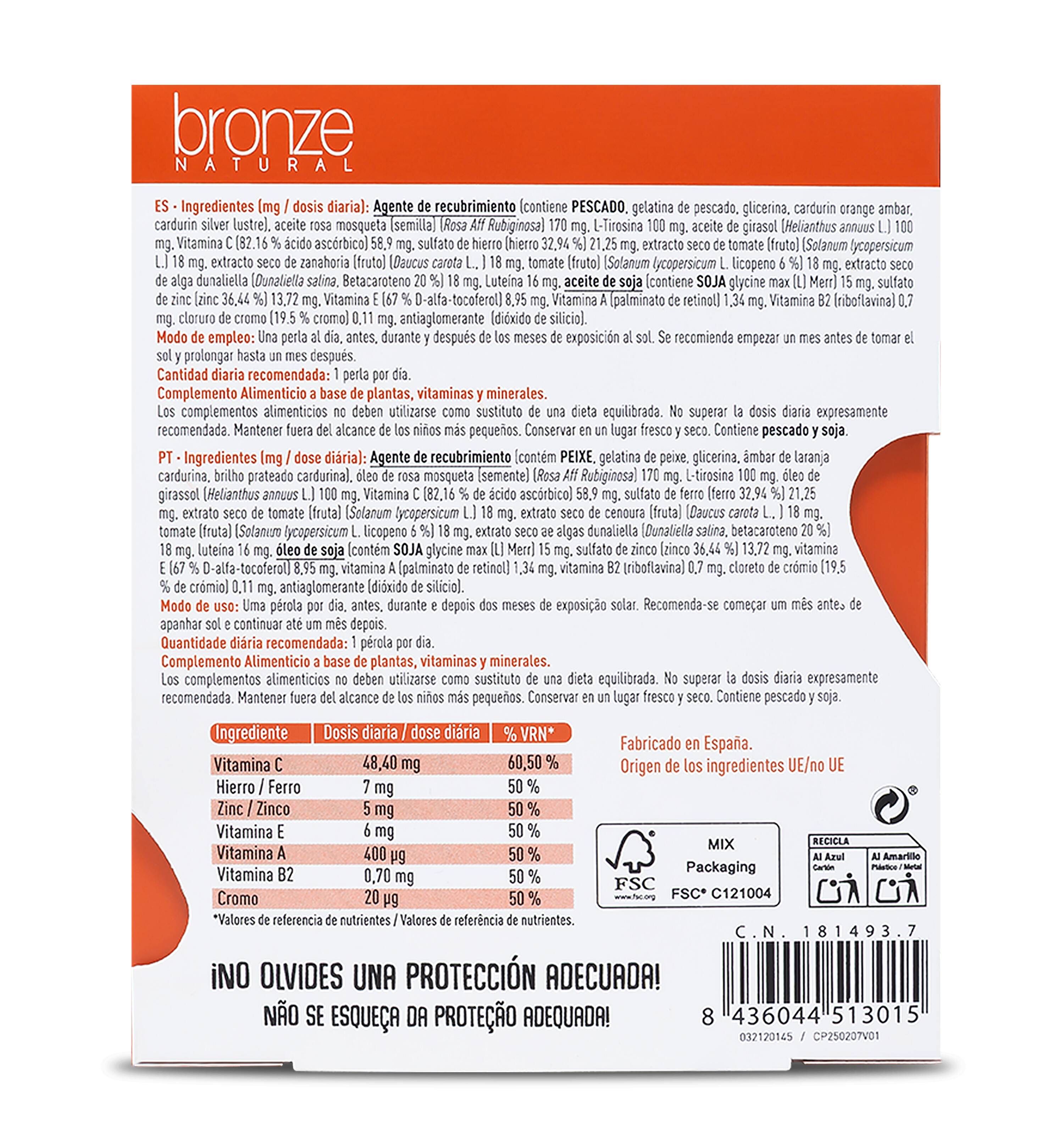 Perlas Aceleradoras de Bronceado - Protección rayos UVA - 30 Perlas - DRASANVI 6/6