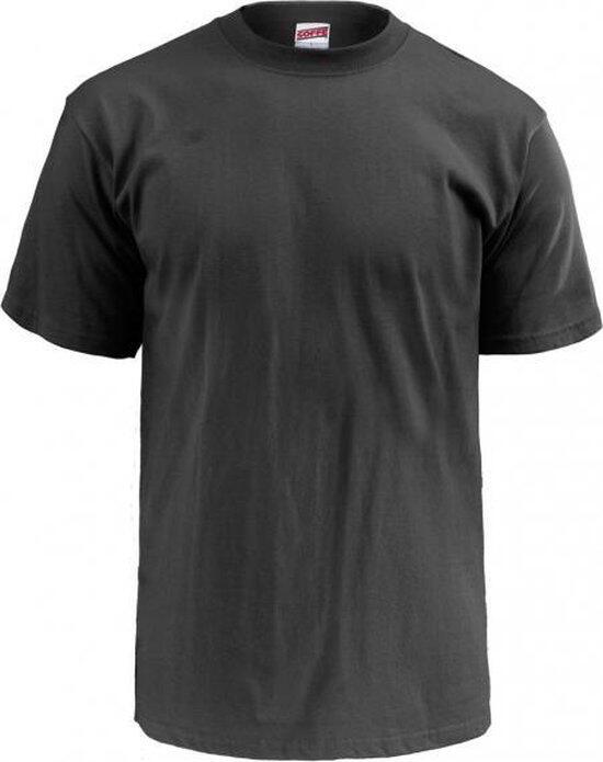 SOFFE Klassiek T-Shirt - Katoen - Volwassenen (Antraciet)