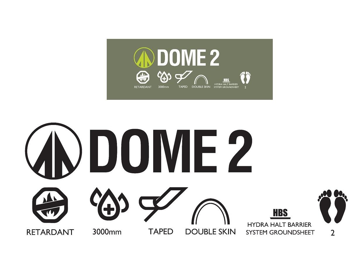 Tenda a cupola a doppia parete per 2 persone - Verde bosco 3/3