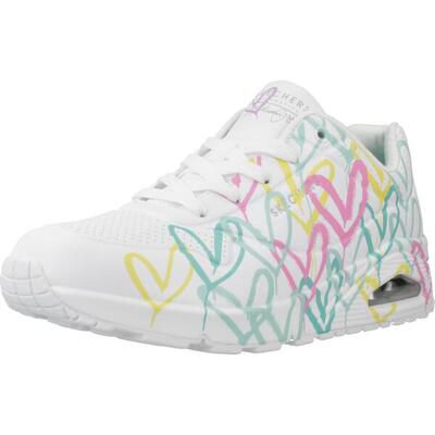Sneakers skechers model 177982s uno kleur wit