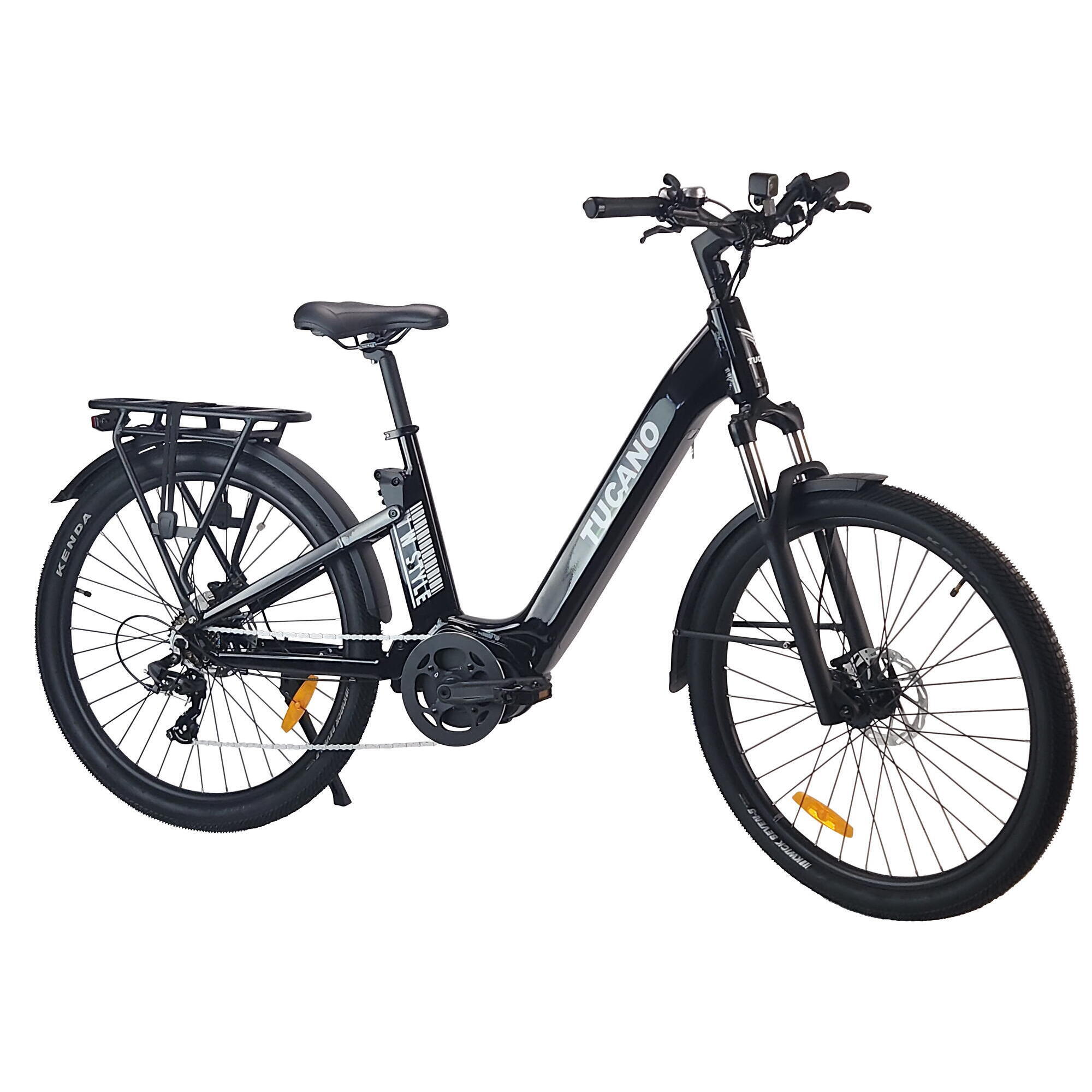 Tucano - Ww Style Black Shine : Urban Doble Suspension With Central Motor - Vélo De Voyage - Gris - Taille Unique - Decathlon