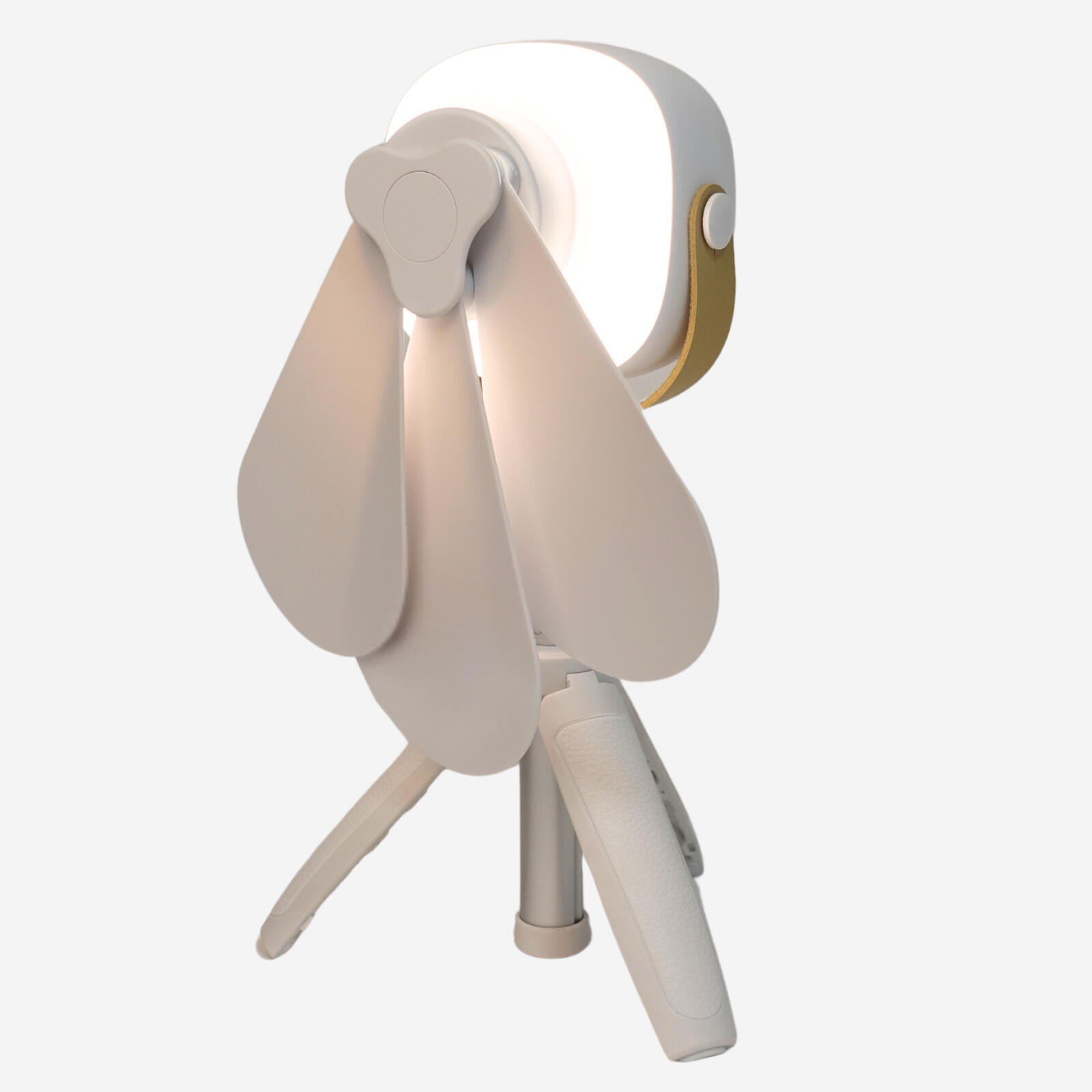 Hacknite - Ventilateur Portatif Autonome Avec Éclairage Intégré - Hacknite Camping Bivouac - Lanterne - Blanc - No Size - Decathlon