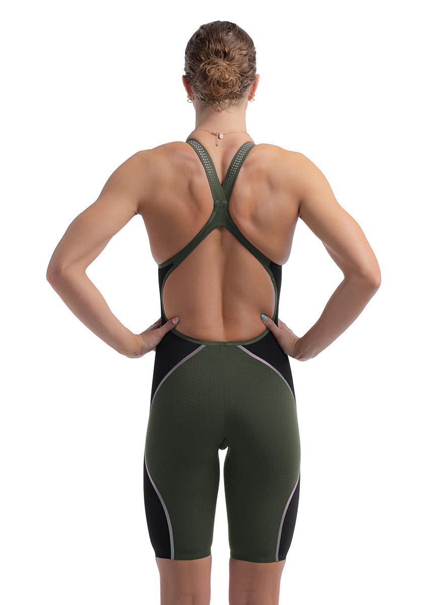 Speedo Fastskin LZR Pure Intent 2.0 Openback Kneeskin - Groen / Zwart - Maat 18 4/6