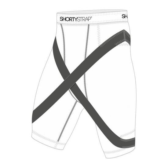 Short de compression Shortystrap – Pubalgie & Adducteurs - Blanc
