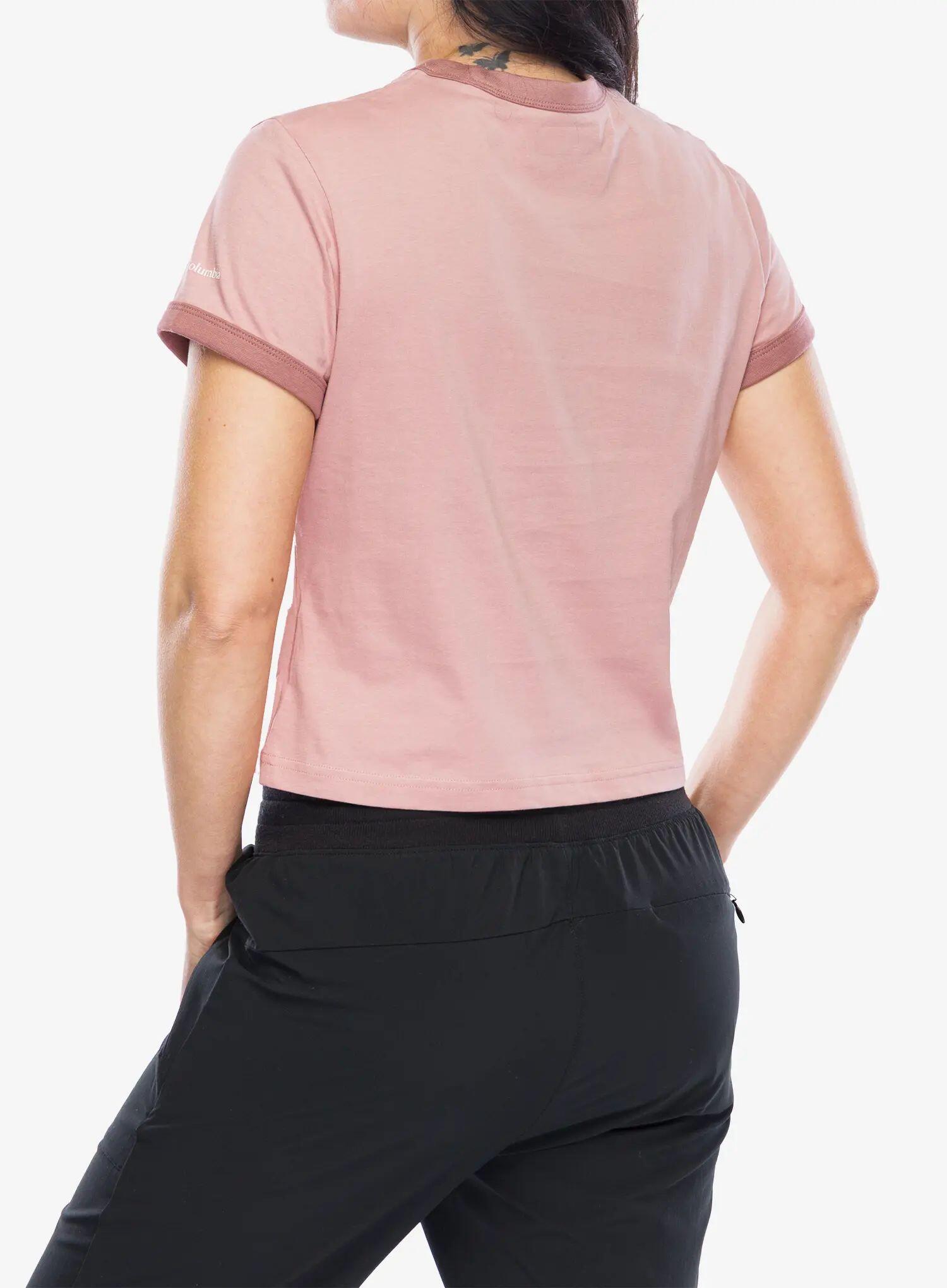 Koszulka bawełniana damska Columbia Rolling Bend Graphic Ringer Tee 4/5