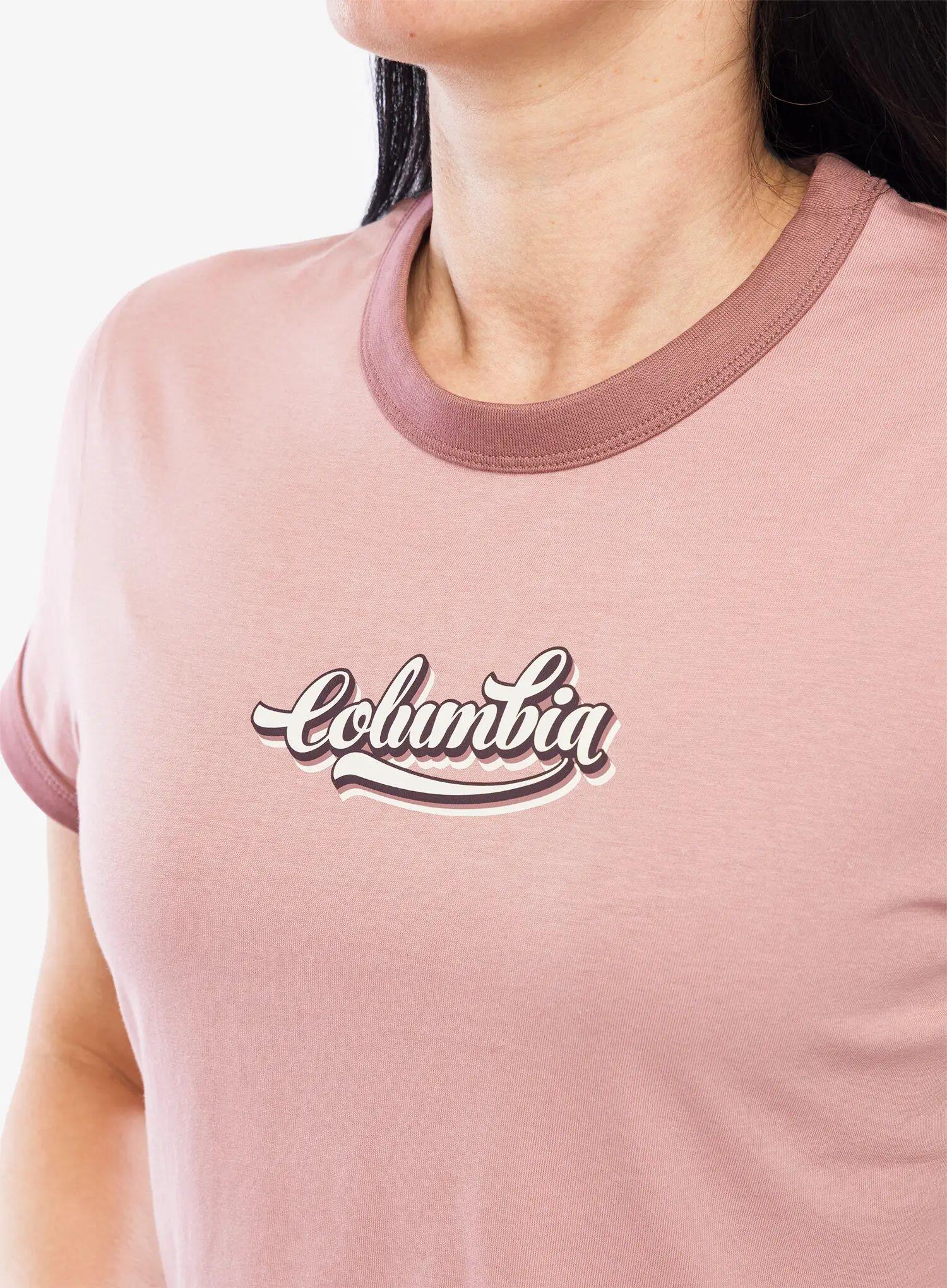 Koszulka bawełniana damska Columbia Rolling Bend Graphic Ringer Tee 5/5