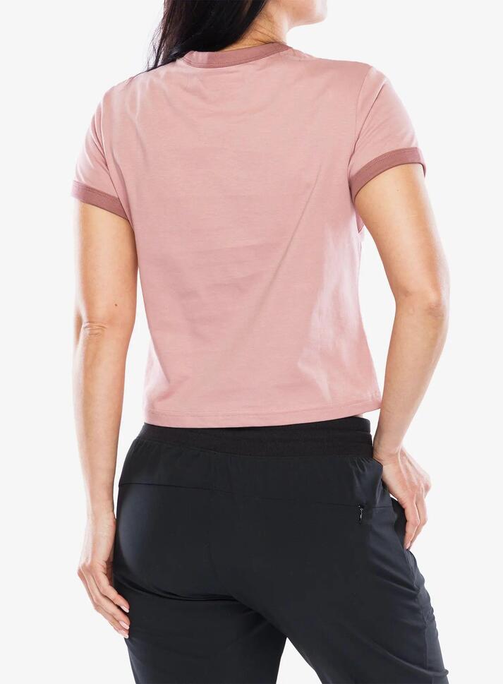 Koszulka bawełniana damska Columbia Rolling Bend Graphic Ringer Tee