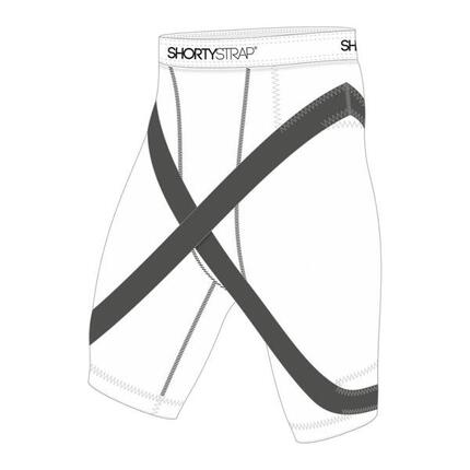 Short de compression Shortystrap – Pubalgie & Adducteurs - Blanc