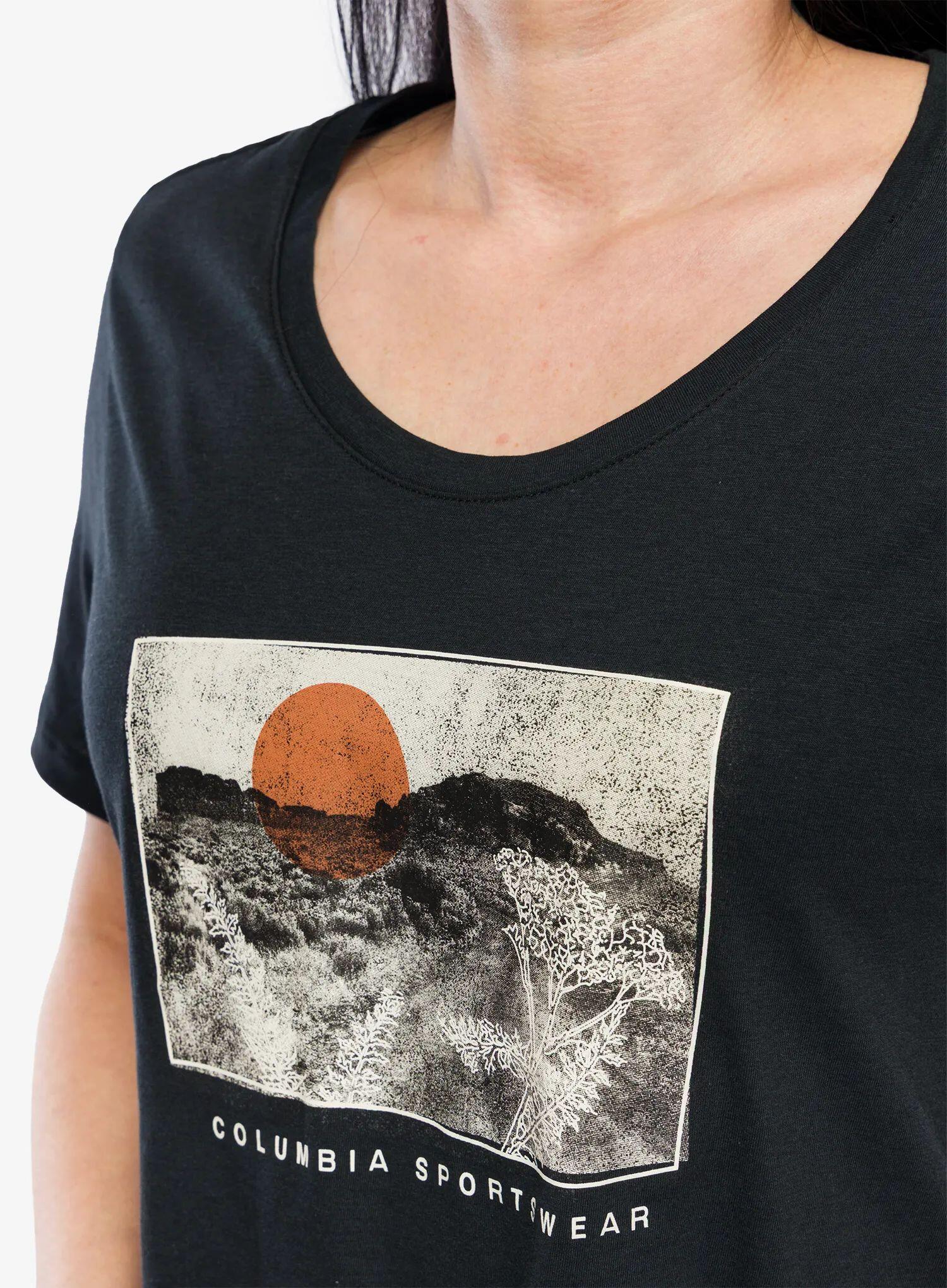 Koszulka z nadrukiem damska Columbia Ruby Springs Graphic Scoop Neck S/S 5/6